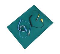 Karlak Anti Static Mat, Wrist Strap Set for Grounding Wire Anti Static Use, with Silicone Mat, Fast Static Removal