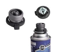 Karlak Butane Gas Canister Adapter,Butane Adapter Gas Cartridge Head Conversion Adapter Nozzle Bottle Type Input Screw Type Lindal Valve Output