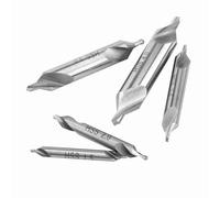 Karlak Center Drill Bits Pilot Hole Bit Combined Drill Countersink Set 5pcs HSS 60 Degree Angle 1.5 2 2.5 3 4mm for Metalworking Lathe Machines