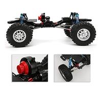 Karlak CNC Aluminum RC Frame with Bumper for SCX10 II Car 12.3in Wheelbase Customizable Fit (Red Black)