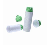 Karlak Cupcake Liners Muffin Cases Baking Cups Greaseproof Paper Cups 100pcs 8 Colors High Temperature Resistant for Oven Microwave Freezing Party Wedding Xmas (Green Polka Dots)