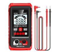 Karlak Digital Multimeter Electrical Test Meter Circuit Tester Auto Ranging NCV 2000 Count Voltage Tester Data Hold LED Light for Electricians Engineers Hobbyists (HT123 Standard Version No Battery)