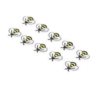 Karlak DIY Ironing Bee Patch, Cute Sewing Embroidered Design | 10 pieces, Cotton fabric, Perfect for clothing and bags, Repair or decorate