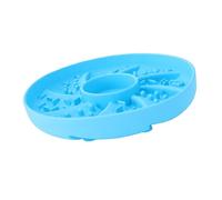 Karlak Dog Slow Feeder Puzzle Insert, Interactive Silicone Design for Anxiety Relief and Slow Eating, Suitable for Large Dogs, 19x19cm (Blue)