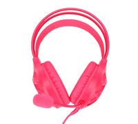 Karlak Gaming Headset with LED Light, Lightweight and Comfortable Over-Ear Design, 7.1 Surround Sound for PC Esports Gamers, Noise-Reducing Mic, 1 Unit (Rose Red)