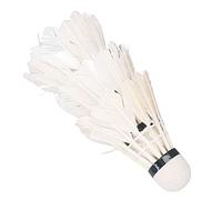 Karlak Goose Feather Shuttlecocks Shuttlecock Feather White Foam Head Stable Flight Straight Thick Goose Feathers Pressure Resistant Tube for Indoor Outdoor Trainin