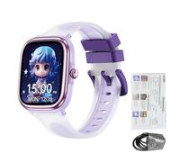 Karlak Kids Smart Watch Children Smart Watch Toddler Learning .83 Inch Touchscreen Music Player Storybooks Games Flashlight 21 Sports Modes with Study Cards for Boys Girls (Purple)