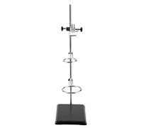 Karlak Laboratory Stand Support Platform Flask Clamp Stand Retort Lab Support Iron Material 2 Iron Frame Rings Beakers Clip Fixing Clip with Alcohol Lamp for Physics