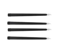 Karlak LED Candles Flameless Taper Candles Battery Operated Taper Electric LED Candle 4 Pcs Warm Light Flickering Smoke Free with Flame Simulation for Wedding Churc (Black)