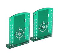 Karlak Magnetic Target Level Plate, Thickness 0.8 Inches, ABS Material, Reflective Film, Scale in Inch and Cm, Magnetic Base, Suitable for Green/Red Beams, for Alignment, Cross Line,