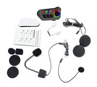 Karlak Motorcycle Helmet BT Headset with LED Lights Wireless Speakers for Night Rides with Voice Control 40mm Sound
