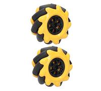 Karlak OmniDirectional Mecanum Wheel Toy Components 60mm, Omni Wheel Smart Robot Car Parts Accessories with Smooth Running & Better Gripping Ability, for Building Blocks (1 Pair)