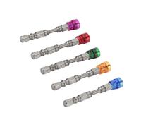 Karlak PH2 Screwdriver Bits Cross Screwdriver Bits Bit Set 5PCS Magnetic S2 Steel 65mm 1/4 Inch Hex Shank with Stop Collar for Drywall Screw (Colorful)