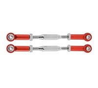 Karlak Precision Aluminium Steering Linkage Rods with Anodizing Treatment for Slash 1/10 Scale RC Truck Accessories 2 Pack (SLA013R red)
