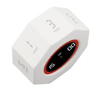 Karlak Productivity Timer Cube, Desk Timer G Sensor with 7 Preset Modes Stopwatch Function, Portable Visual Timer for Kitchen Office Study 1 3 5 15 30 60 90min Custom Countdown (White)