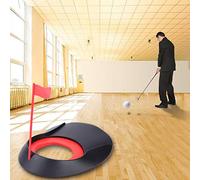 Karlak Putting Trainer Aid with Flag, Perfect for Home Office Yard, Improve Accuracy with Regulation Sized Putting Cup, Plastic Material, Includes 1 Cup (Type B)