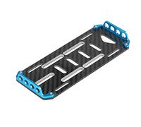 Karlak RC Battery Mount Plate, Aluminium Alloy for Protection, Easy Installation for Axial SCX10 CC01 D90 1/10 Scale (Blue)