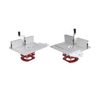 Karlak Router Lift Router Lift Kit Table Insert Plate Manual 240 X 200mm Universal 64-66mm Motor 51mm Stroke with Top Plate for Woodworking Engraving Slotting Trimmin (Silver)