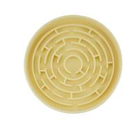 Karlak Slow Feeder Dog Bowl Anti Choking with Puzzle Pattern for Bloating Obesity Prevention Silicone 7.68in for Dogs and Cats (Yellow)