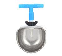 Karlak Stainless Steel Drinker Bowl, Tee Installation, Clamp Plate Fixing, Reasonable Structure, Convenient Use, No Wet Hair, One-Piece Tee Connector, Commercial, Split Tee Connector (Siamese tee)