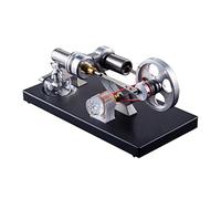 Karlak stirling engine kit,Hot Air Stirling Engine Motor Model DIY Kit with 4pcs Led Lights Electricity Generator Physics Educational Toy Teaching Aids for Teacher Student Adult