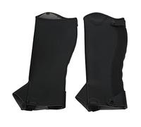 Karlak Super Fiber PU Leather Half Chap for Adults, Shaped Around the Contour of the Calf, with Full Length Zipper and Bottom Snap Closure Design, Ergonomic and Comfortable Horse Riding (L)