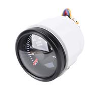 Karlak Tachometer Hour Meter Tach Gauge 52mm 2in 7000RPM DC 9-32V 7 Color Backlight Adjustable Speed Ratio 1.0-360 Non Resettable Hourmeter for Truck Tractor Car RV Boat (Black Dial Black Cover