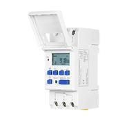 Karlak THC 15A Digital Timer,THC15A Digital LCD Power Programmable Timer Switch Relay 16A Amp Electronic Weekly 7 Days 16 On & Off Relay Timer Control AC 220V Din Rail Mount Timing Swtich