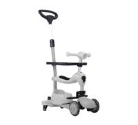 Karlak Toddler Trike 3 in 1 Foldable Kids Bike with Rotating Push Handle and LED Light for Outdoor Adventures (Gray)