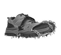 Karlak Universal 19 Teeth Anti Slip Crampons Shoe Grips for Snow Walking and Climbing, Tough Rubber Design, Portable and Easy to Use, Fits Shoe Sizes 35-45, 1 Pair (Gray)