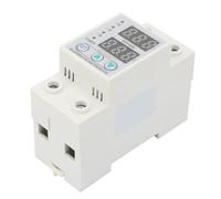 Karlak Voltage Protector Over Under Voltage Protective Device Adjustable Current Protector Power Protection Relay Double LED Display 230VAC 63A DIN Rail with Reset Mode for Singl