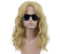 Karlery California 80s Rocker Wig Men Women Long Curly Light Blonde