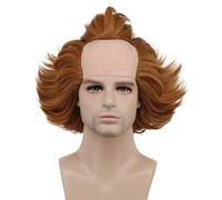 Karlery Short Fluffy Brown Curly Horror Wig Halloween Cosplay Wig for Costume Anime