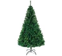Karlhome 7FT Premium Green Artificial Christmas Tree Decorations for Home, Office, Party Holiday, 1100 PVC Branch Christmas Tree with Metal Hinges & Foldable Metal Base