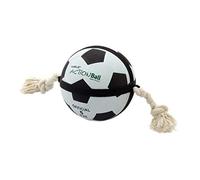 Karlie Dog Toy Actionballs Retreev – Interactive Football, Tough Plastic & Rope Handles – White 18cm