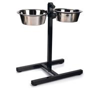 Karlie Adjustable Bowl Stand With Stainless Steel Bowls For Dogs