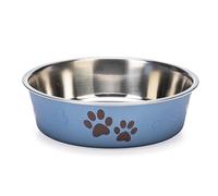 Karlie Ascar Dog Bowls, Stainless Steel, Blue, 800 ml, Diameter 15-17 cm