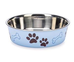 Karlie Ascar Dog Bowls, Stainless Steel, Light Blue, 800 ml, Diameter 15-17 cm
