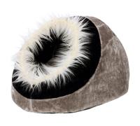 Karlie Cat Cave Mandy Black-Grey Plush Washable 30°C