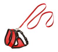 Flamingo Cat Harness with leash Harms Red & Black 37cm 43-55cm 120cm 15mm