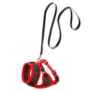 Karlie Harms Kitten Harness and Lead Length 120 cm Width 15 mm Height 38-50 cm L Black/Red