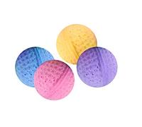 Karlie Cat Toy 4 Sponge Balls, Diameter-4 cm, Assorted Colours Sponge Balls, 4-Piece