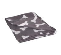 Karlie Flamingo Dog Fleece Blanket with Bone Pattern Gray, RRP 14.99 EUR, NEW