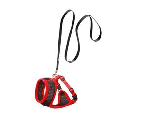 Karlie Harms Kitten Harness and Lead Length 120 cm Width 15 mm Height 38-50 cm L Black/Red