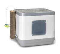 Karlie Litter Tray Cube II Grey 48x40x43cm With Bed And Scratch