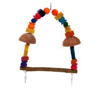 Karlie Parrot Swing Rio de Janeiro 36Cm Natural Wood For Parrots Colorful