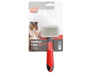 Karlie Professional Soft Slicker Brush, 17 x 5 cm, Small, Red to Black
