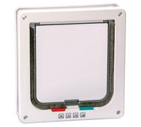 Karlie White Cat Flap with 4-Way Closure - 19.2 x 20cm (L x W)