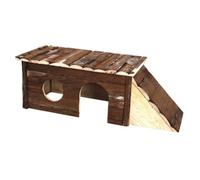Karlie Wonderland Nature Wood House with Ladder for Guinea Pig, Small