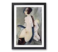 Karlis Padegs Madonna of Marijas Street Framed Print | A2 Oak Framed Wall Art | Ready to Hang | Modern Cityscape Picture | Living Room Bedroom Lounge Office